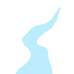 Illustration of a winding river flow