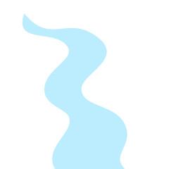 Illustration of a winding river flow