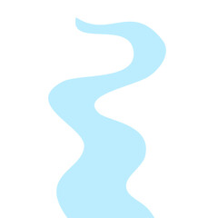 Illustration of a winding river flow