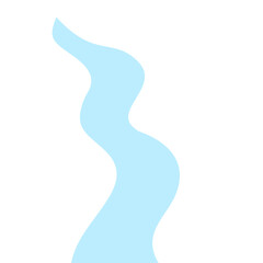 Illustration of a winding river flow
