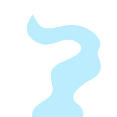 Illustration of a winding river flow