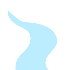 Obraz premium Illustration of a winding river flow