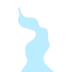 Illustration of a winding river flow