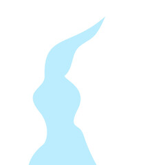 Illustration of a winding river flow