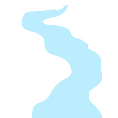 Illustration of a winding river flow