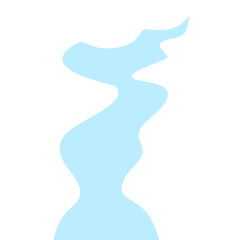 Illustration of a winding river flow