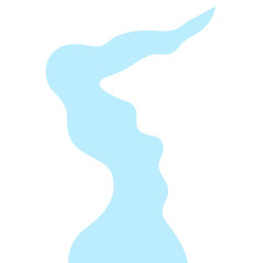 Illustration of a winding river flow