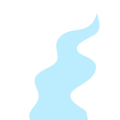 Illustration of a winding river flow