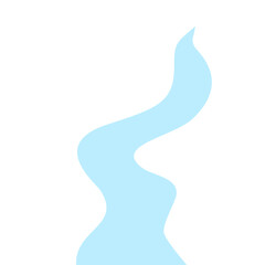 Illustration of a winding river flow