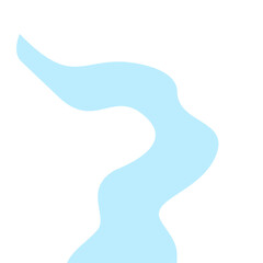 Illustration of a winding river flow