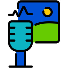 narrator filled line icon