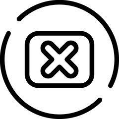 Obraz premium Rectangle-xmark Icon