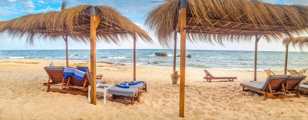 Landscape in a beach in Hammamet, Tunisia