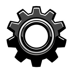 Grey Metallic Gear Cogwheel Machine Part Icon