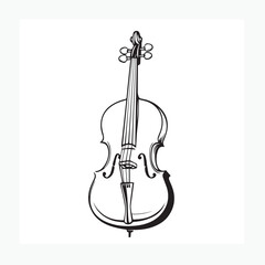 violin isolated on white