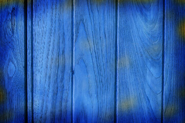 Blue wooden plank background or backdrop.