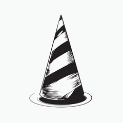 vector illustration of a cone
