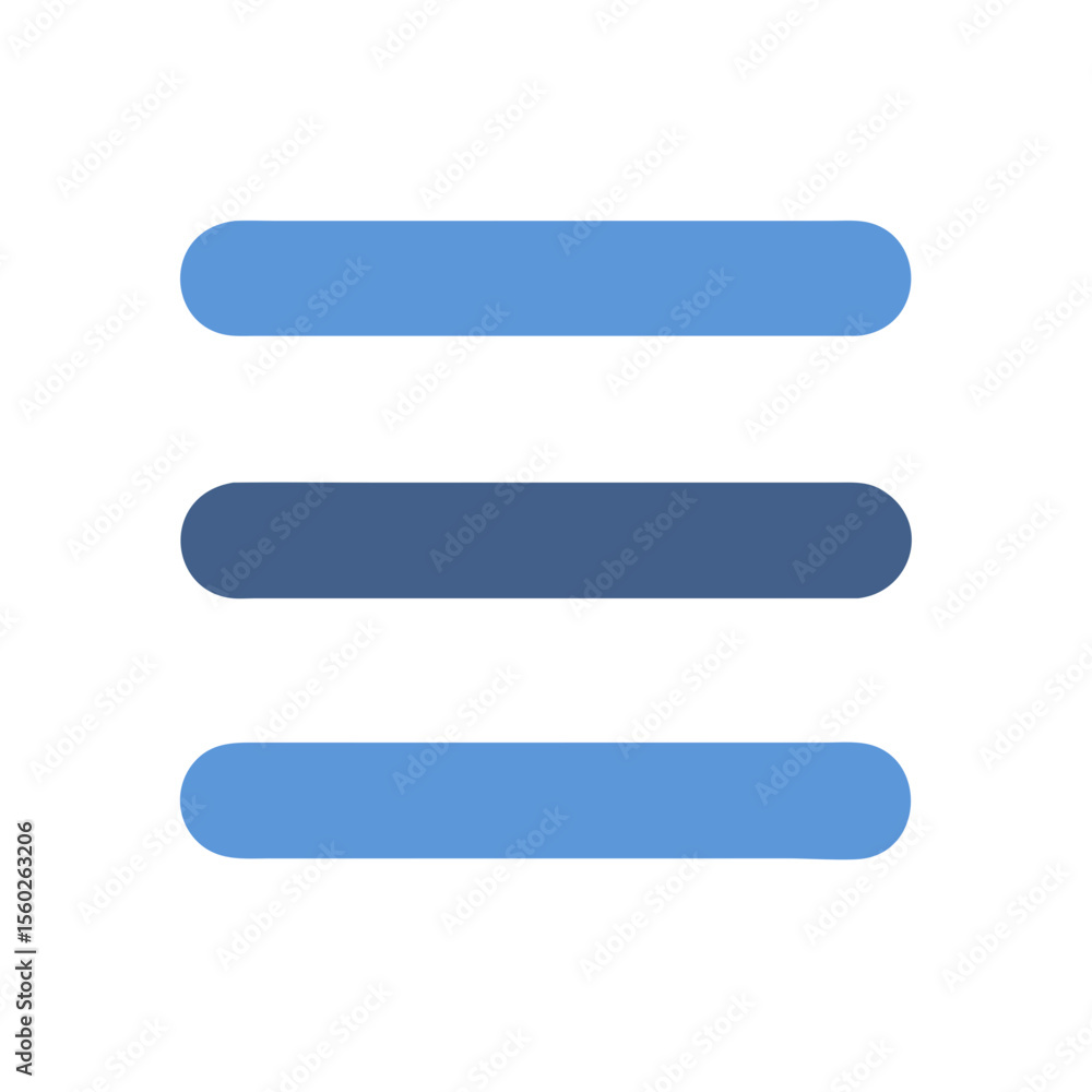 Poster minimalist rounded line hamburger menu navigation element icon