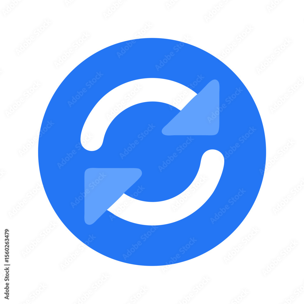 Poster modern flat style reload arrow direction symbol circle shape icon