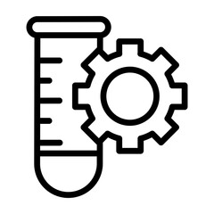 Sample Processing Vector Line Icon Design