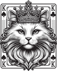 King Cat Playing Card