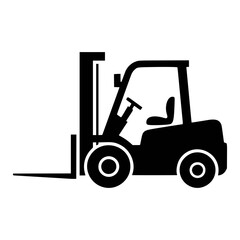 Fototapeta premium Simple Silhouette of a Forklift