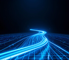 Blue Light Paths: Streaming AI Data on the Digital Road


