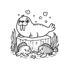 Ocean Life Fun: Printable Coloring Pages for Kids