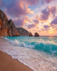 Dramatic coastal sunrise