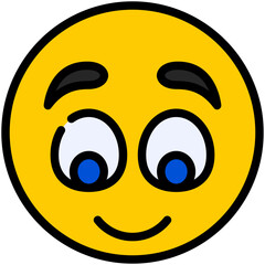 eyes down filled line icon