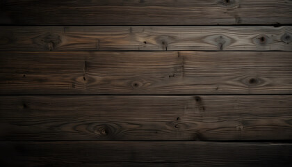 Dark planks background, rustic wooden table surface. Brown wood