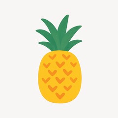 Vibrant tropical pineapple illustration.