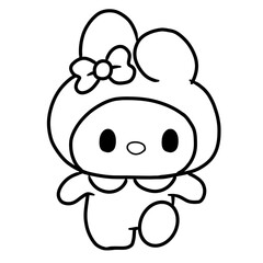 A cute collection of cartoon animals and characters in colored and outline versions. Perfect for kids’ worksheets, stickers, and coloring pages.