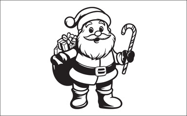Obraz premium christmas cartoon illustration of a man with a sword