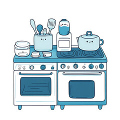 set of kitchen stove