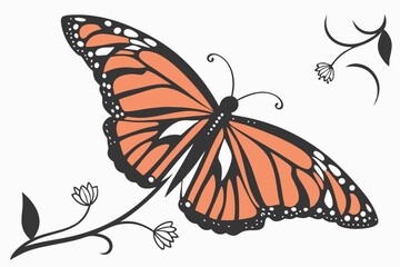 Graceful Wings – Isolated Butterfly Art