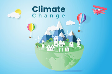 Naklejka premium International climate summit banner