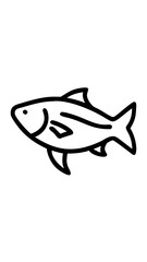 Fototapeta premium Tribal fishing salmon or trout silhouette vector illustration