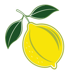 lemon with leaves