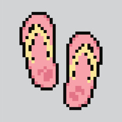 Pixel Art Sandals Pixelated Footwear Illustration