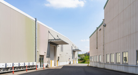 Exterior of factory or warehouse building