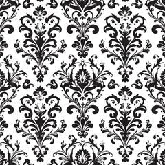 A vector illustration damask pattern of grungy vintage pattern 