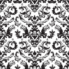 Floral black and white grungy vector 