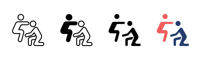 Wellness Coach icon sheet multiple style collection