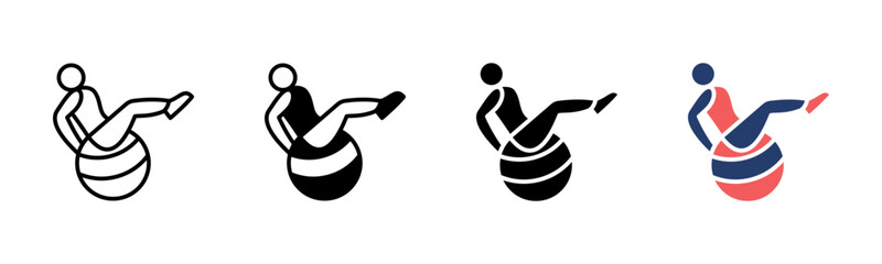 Fitness Ball icon sheet multiple style collection