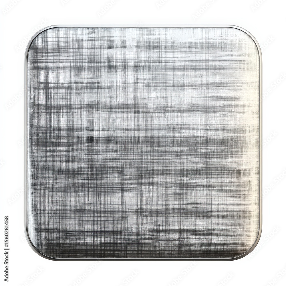 Poster square silver metal plate texture background design element for web or app ui