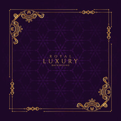 Elegant decorative floral frame luxurious background