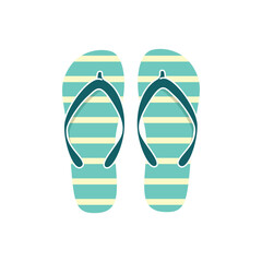 Striped Cartoon Flip Flops Summer Footwear
