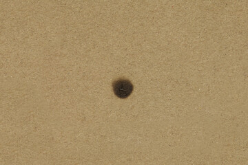 Brown paper texture with a burnt spot, ideal for rustic, grunge, or abstract backgrounds and design overlays.