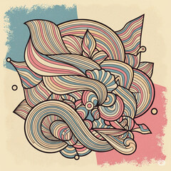 vector illustration of an abstract floral background